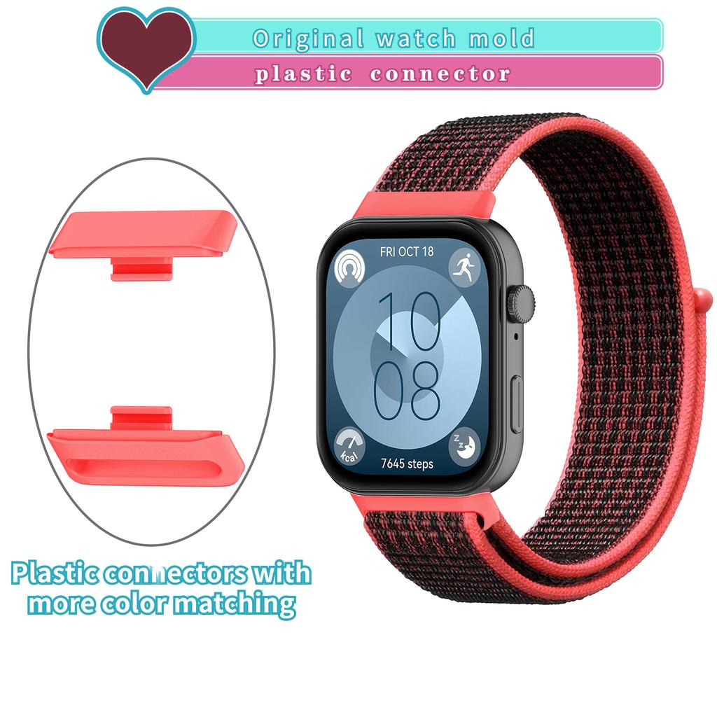 Nylon Strap For Huawei Watch Fit 4/4 Pro/3 Woven Sport Band for Huawei Watch Fit 4 Strap Smartwatch Wristband Bracelet Watchband
