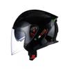 3/4 Open Face Motorcycle Helmet With Dual Lens Men Women All Season Riding Commute ABS Safety