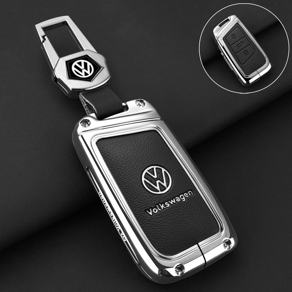 Zinc Alloy Car Key Case Protection Cover Shell Fob For Volkswagen VW Polo Golf7 MK7 Tiguan Passat Jetta E-golf MK2 T-roc T-cross UF6