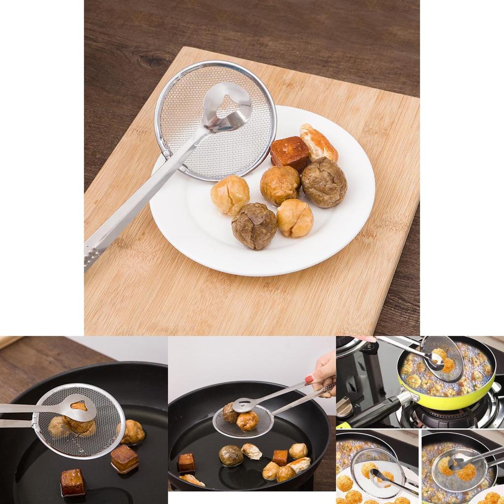 Versatile And Timeless Multi-function Filter Spoon With Clip For Cooking Tasks