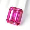25Ct CERTIFIED Natural Pink Sapphire 15x13mm PERFECT Emerald Cut Loose Gemstone