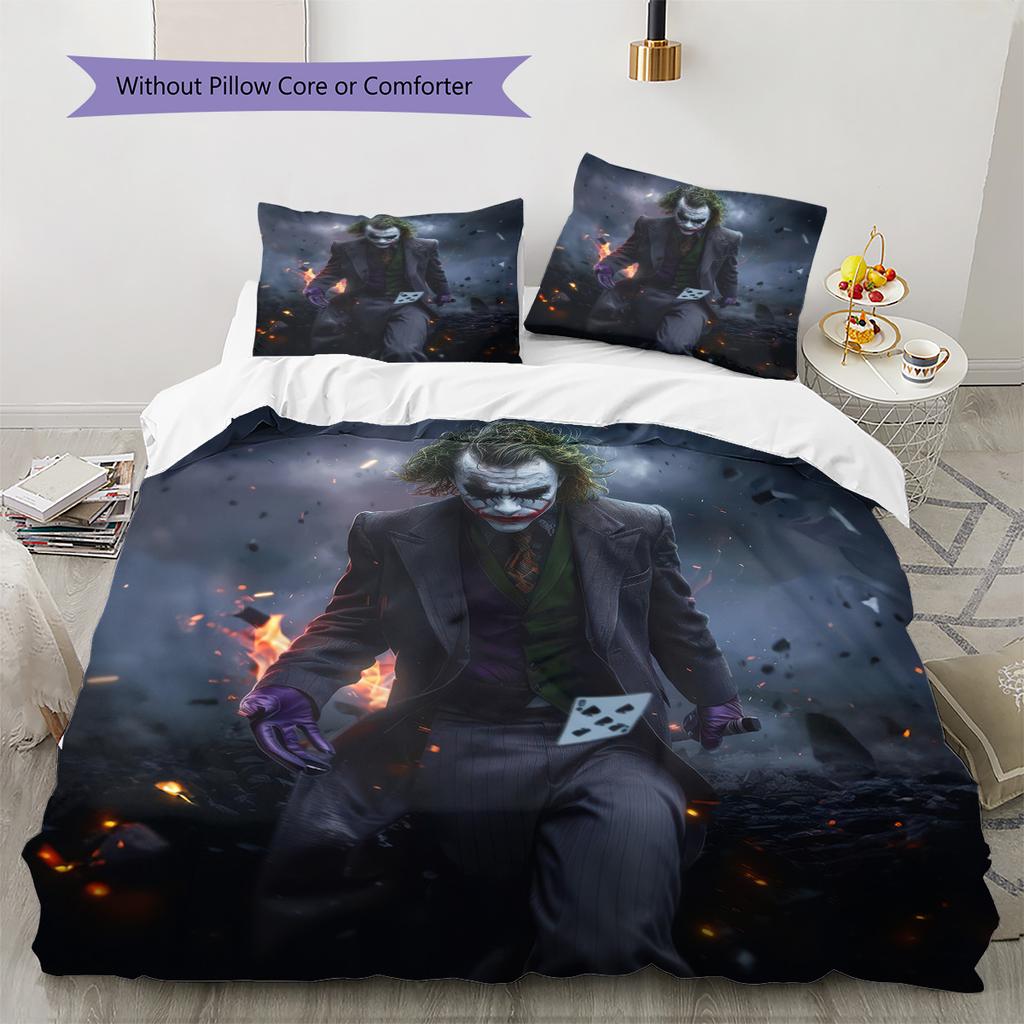 Smoke Clown Bedding Set, 1 Duvet Cover & 2 Pillowcases, Suitable for Home, Great Gift for Movie Fans