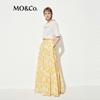 MO&Co. Floral Print High-Waist Tiered Skirt