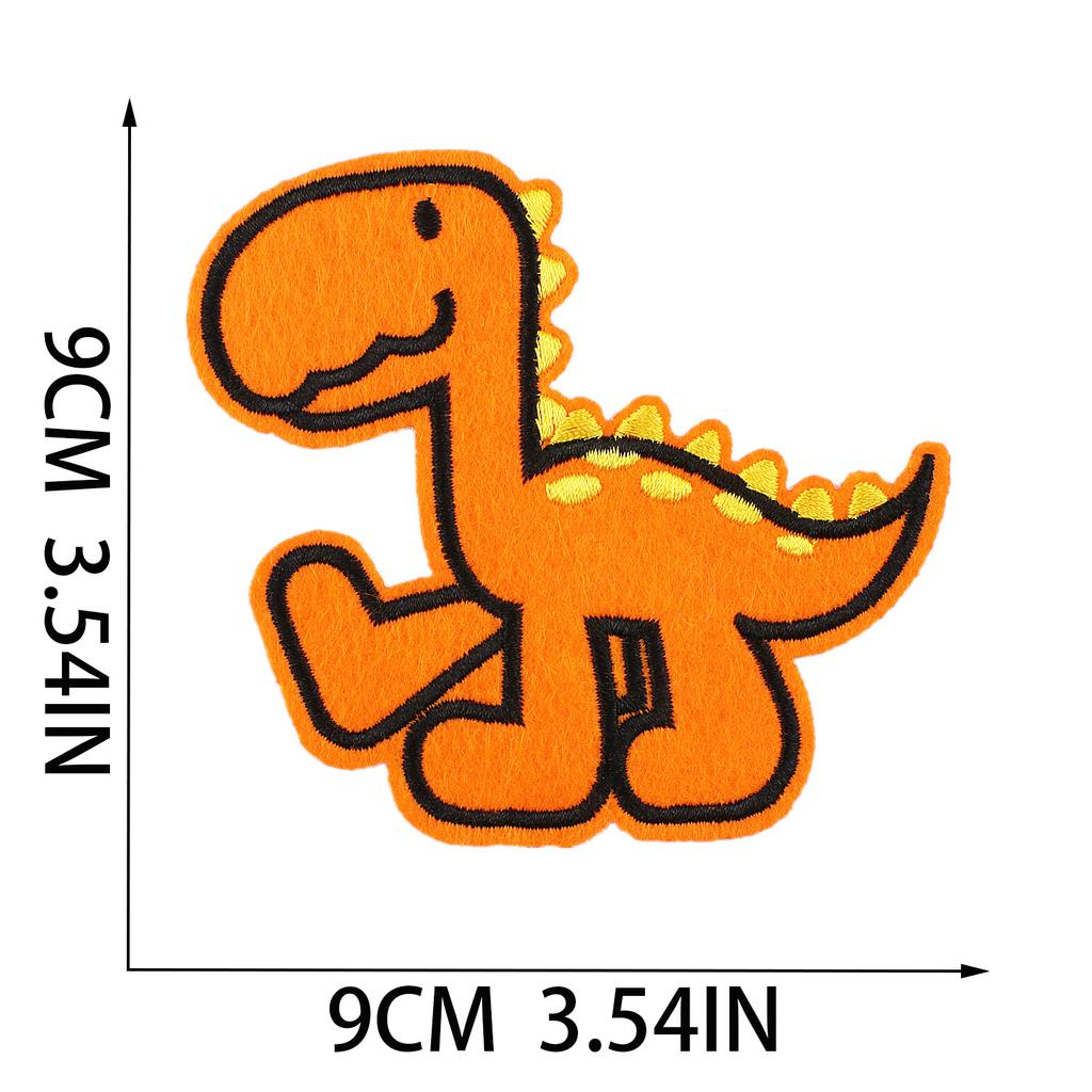 Autocolant din Pânză Brodată cu Dinozauri Mixt, Decorațiune pentru Haine, Autocolant Mic cu Petec de Dinozaur, Potrivire pentru Geantă, Petec cu Animale Mici.