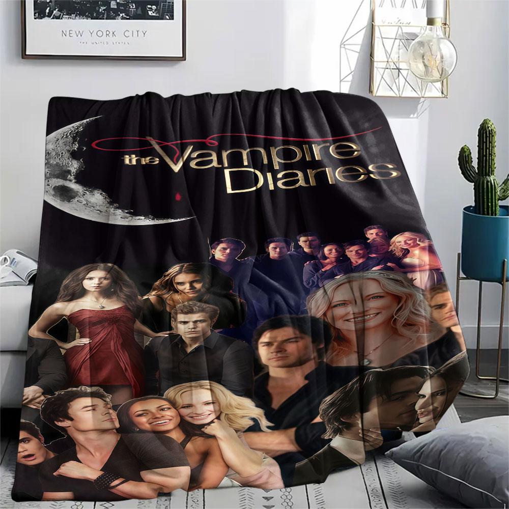 1PC The Vampire Patterned Flannel Blanket Suitable For All Seasons for Home Decor Warmth and Comfort Gifts Holiday Present