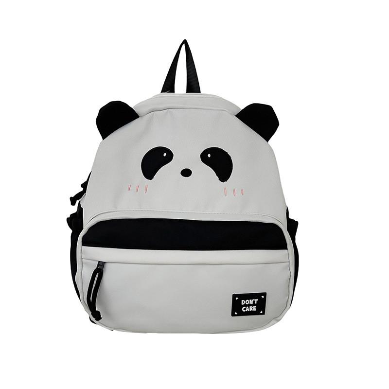 Stylish Color Block Cartoon Bear Backpack Soft And Breathable For Unisex School Use