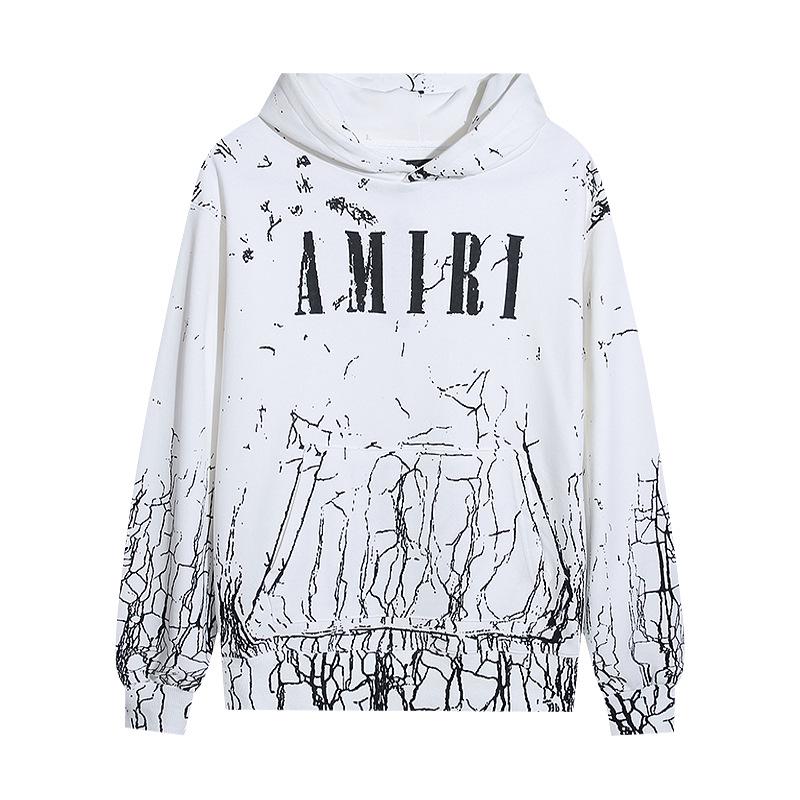 AMIRI Unisex High-Definition Print Casual Hoodie - 2024 Autumn/Winter American Trendy Collection