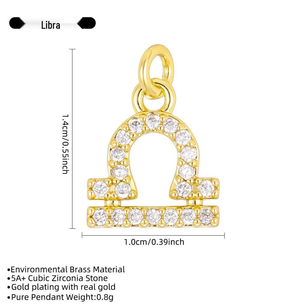 Zodiac Diamond Inlaid Necklace: 18K Gold-Plated Luxury Clavicle Chain