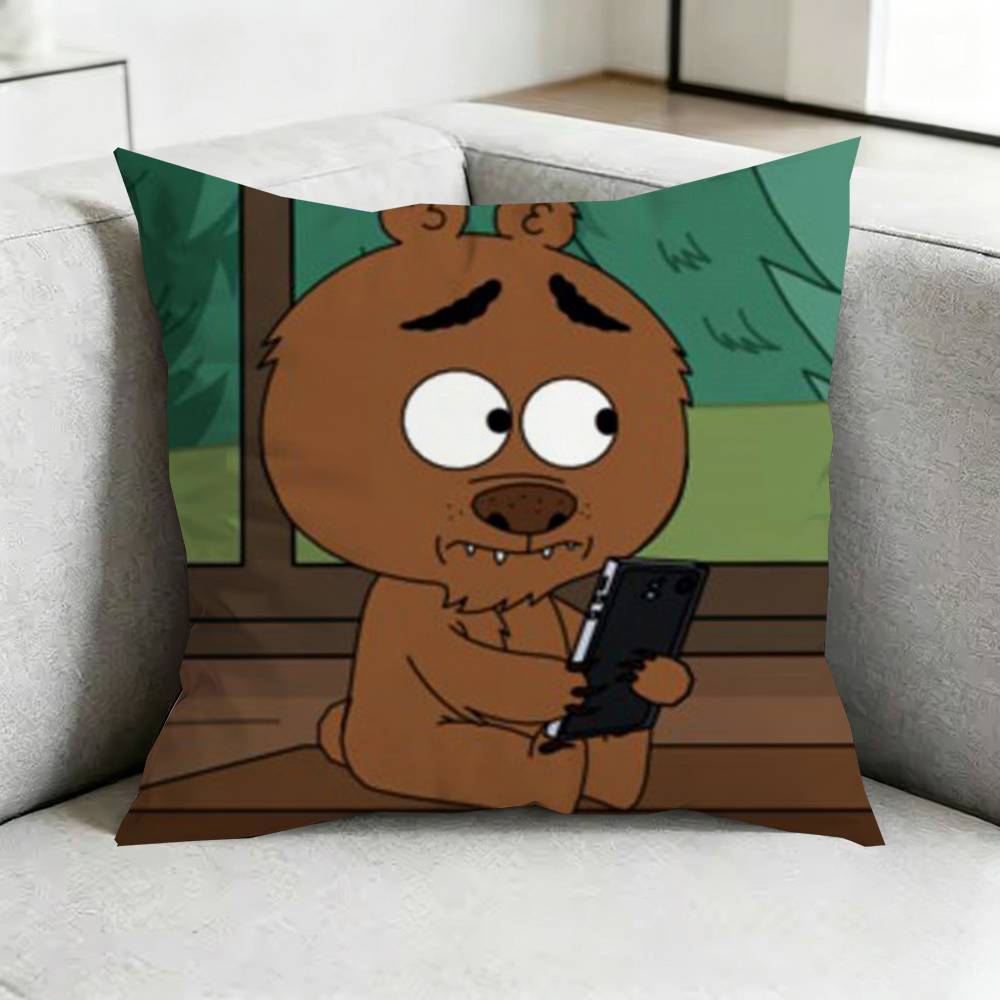BrickleberryY    Humorous Animation Square DoubleSided printed Pillow Case Bedroom Bedside Pillow Sofa Cushion Cover Gift
