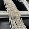 1 šňůra, bílé přírodní sladkovodní perly korálky pro výrobu šperků DIY náhrdelníky, náramky, kotníky řemesla (Korálky 2-3 mm, Délka 36 cm)