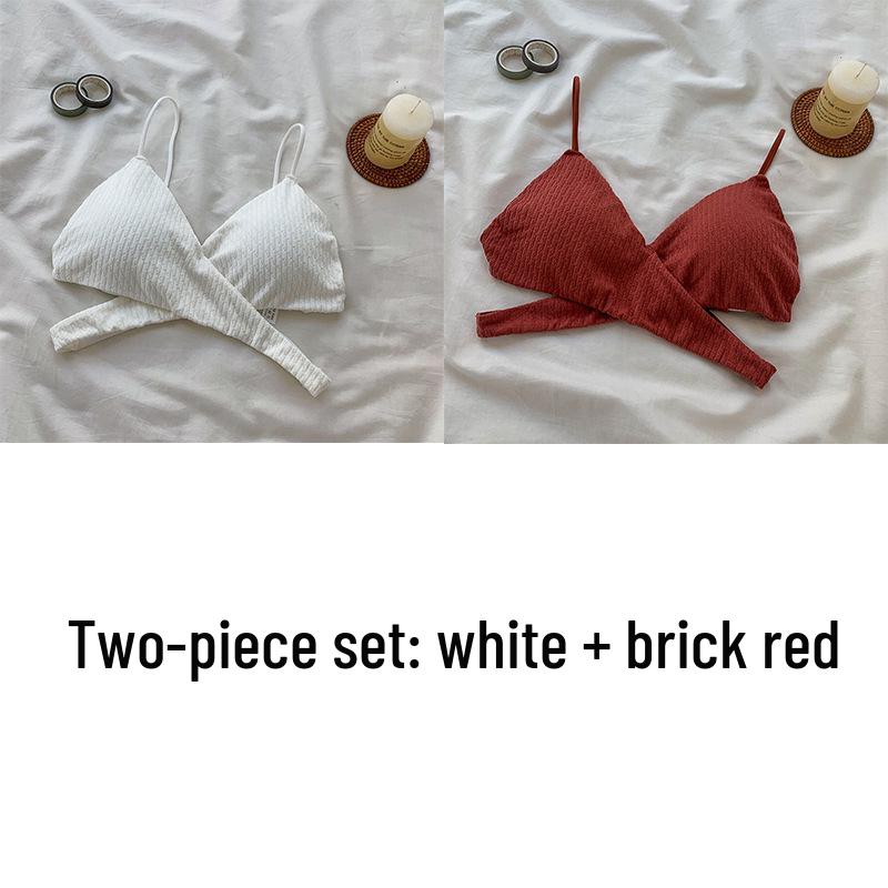 Cross-Back Spaghetti Strap Tube Top with Chest Pads - Sexy Strapless Hollow-Out Base Layer for Women