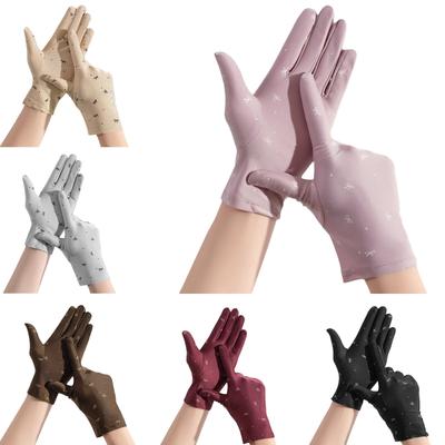 Women Driving Riding Mitten Sunscreen Gloves Female Summer Breathable Elastic for Sun for Protection Glove Fro Lady Girl