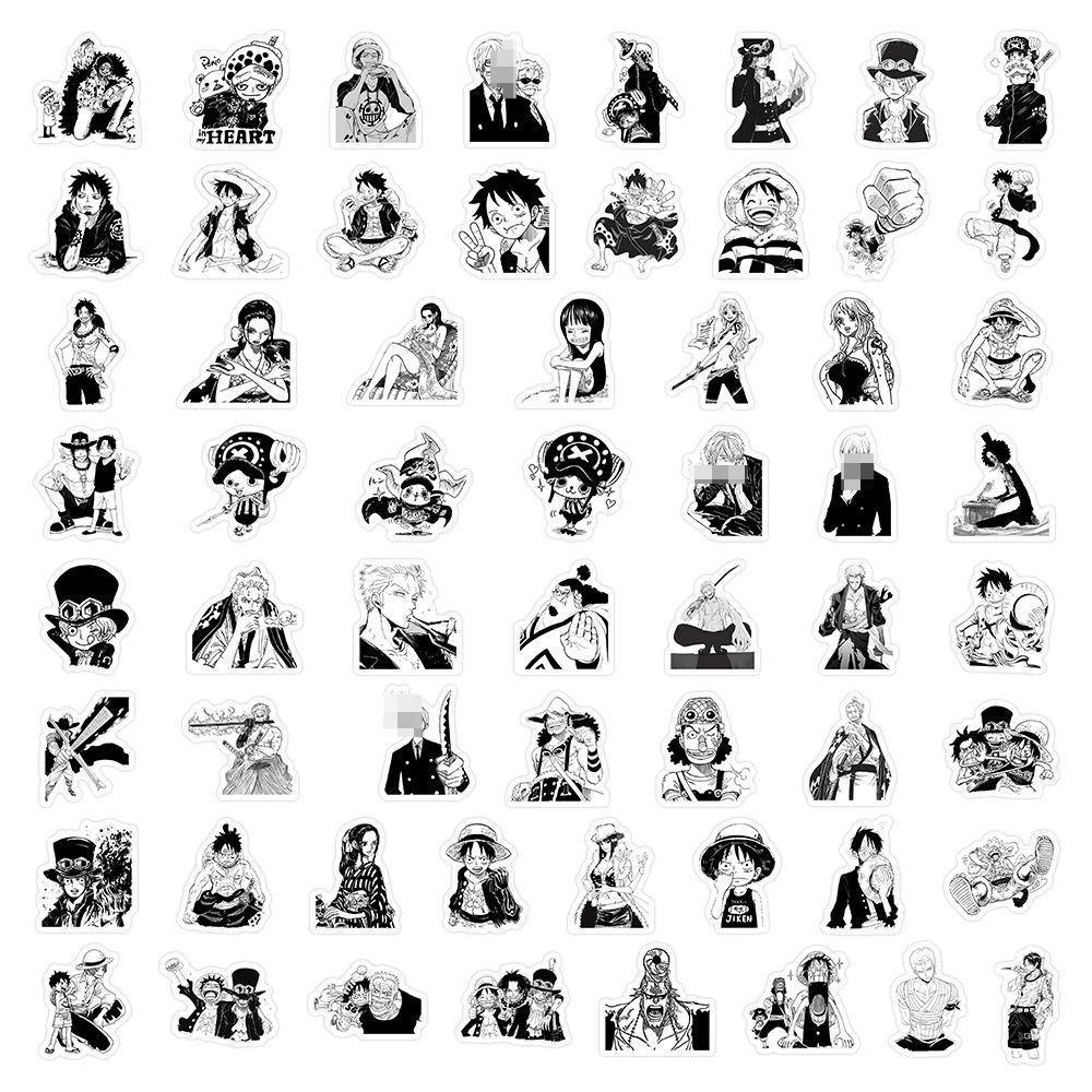 120 pieces of One Piece-themed cartoon anime peripheral stickers for mobile phone screen decoration - waterproof decals
