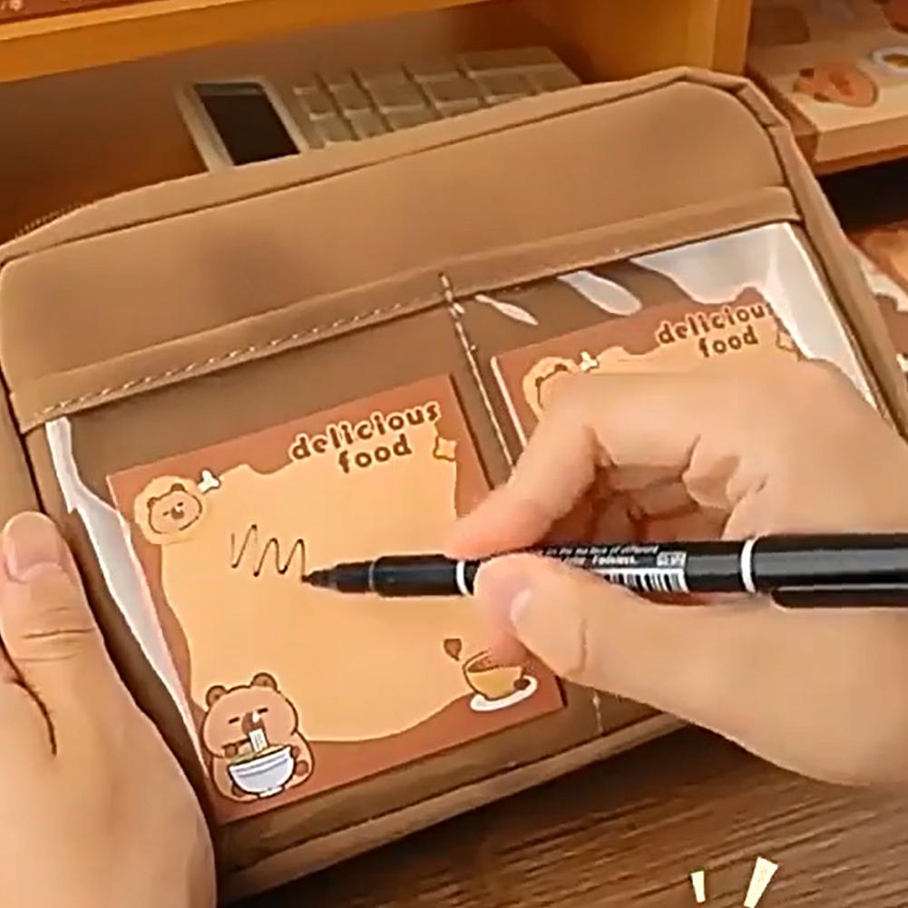 Kawaii Kapybara Papírnictví Set Velká Kapacita Kreslené Zvíře Papírnictví Oblek Odolný proti Opotřebení Kapybara Papírnictví Taška Pro Školu Teen