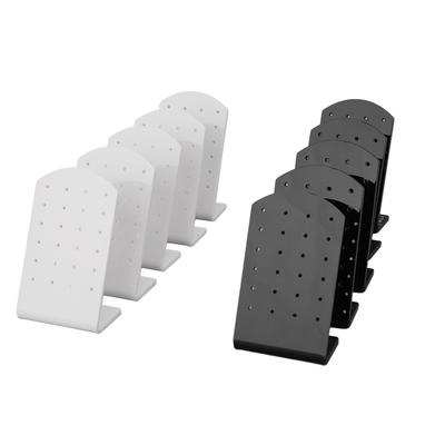 10PCS 24 Holes Earring Holder Organizer Acrylic L Shaped Ear Studs Jewelry Display Rack Stand for