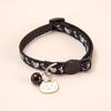 Adjustable Pet Cat Collar Safety Buckle with Cat Face Pendant Bell Anti-lost Cat Necklace Cat Pattern Quick Release