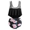 Women's Floral Tankini Swimsuit with High-Waisted Bottom Two Piece Set for Beach, Pool, Vacation Wear