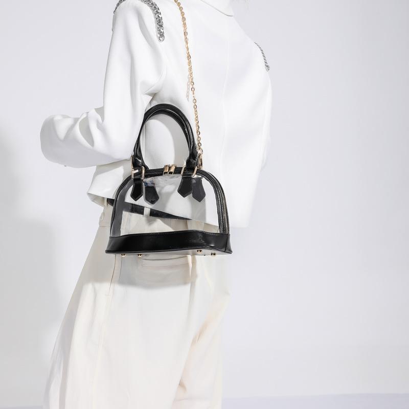 Fashion Transparent Popular Shell Bag New Trendy Fashion Messenger Bag PVC Chain Trendy Shoulder Bag