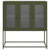 Sideboard Olive Green 100.5 x 39 x 107 cm Cold Rolled Steel