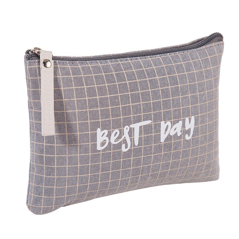 Modern Minimalist Style Handbag Shaped Canvas Makeup Bag For Travel And Everyday Use StyleE