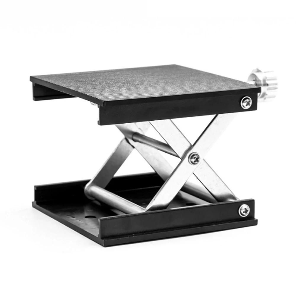 Lift Table Lab Plate Jack Scissor Stand Platform Aluminum Router Lifter Table Adjustable Woodworking Laboratory Lifting Plate
