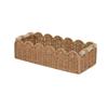 Rattan Woven Storage Basket with Handle Fabric Desktop Organizer Bin for Toys Snacks Nursery Home Organization