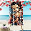 1pc Betty Boop Beach Towel, A Vibrant Beach Towel Suitable for Outdoor Activities, Camping, Hiking