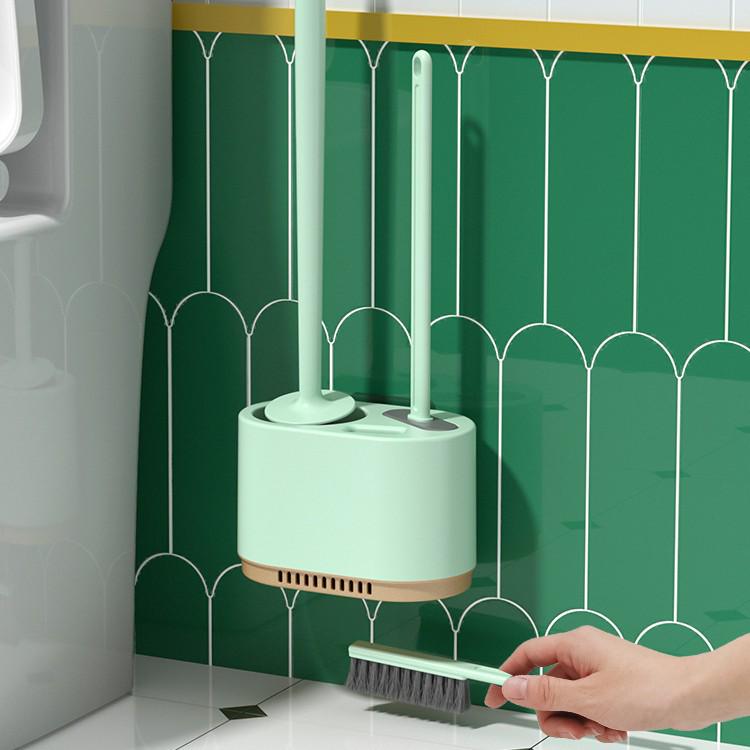 

Настенный набор 3-в-1 для туалетной щетки с подставкой для слива – Щетка для чистки без мертвых зон светло-зеленый
