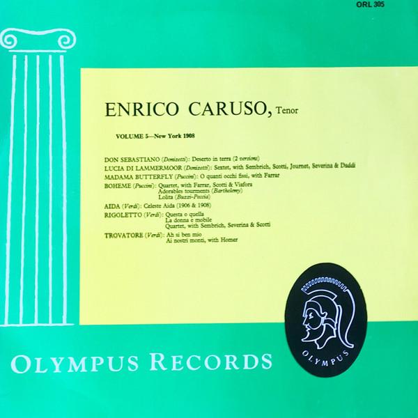 

LP Record ENRICO CARUSO Enrico Caruso Tenor Vol. 5 New ORL305 Olympus Records 1968 UK Classical Used