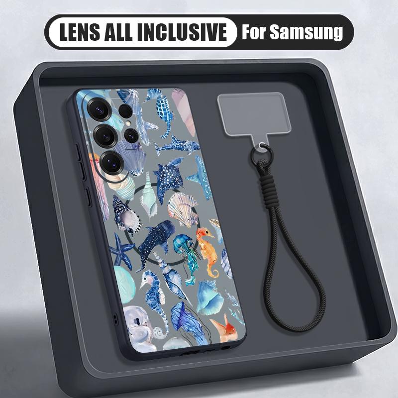 Mountains and Rivers Scencery Case For Samsung S26 Ultra S25 FE S24 S24 Plus A57 A37 A17 A56 A36 A16 A55 A35 A15 A54 5G Hybrid Magnetic Matte Cover