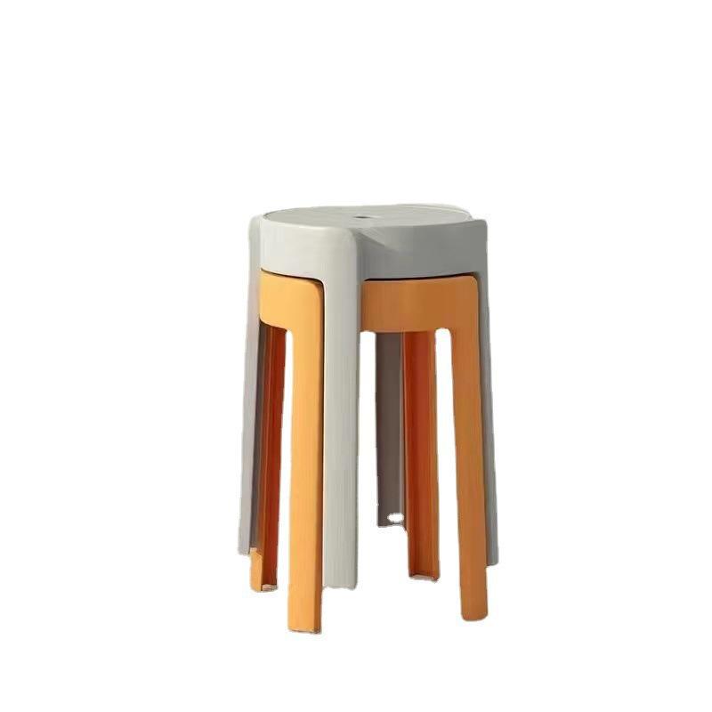 Modern Minimalist Stackable Plastic Stool – Sturdy, Durable, and Thickened Design for Home or Restaurant Use