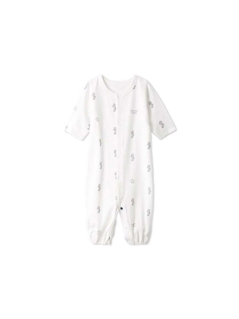 Newborn Seahorse Pattern PBCO242434 Baby OWHT 50 [Gelato Pique] 2-Way All-Piece