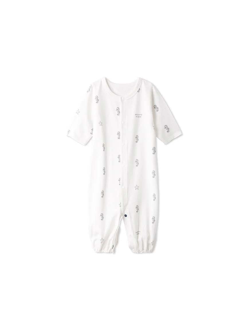 

Newborn Seahorse Pattern PBCO242434 Baby OWHT 50 [Gelato Pique] 2-Way All-Piece