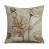 Retro Plant Flowers Throw Pillow Covers With Digital Printing Of Short Plush Fabric Car-Shaped Sofa Cushion Office Home Decor