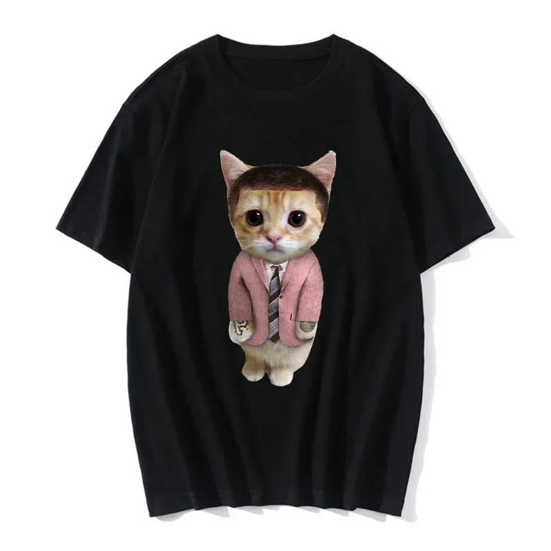 Funny Cat Print Women Casual T-Shirt Women Men Summer Harajuku T Shirts Girl Boy Casual Fashion Clothes