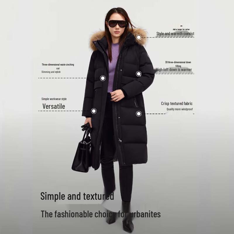 BOSIDENG B250242216 Hooded Loose Fit Goose Down Jacket