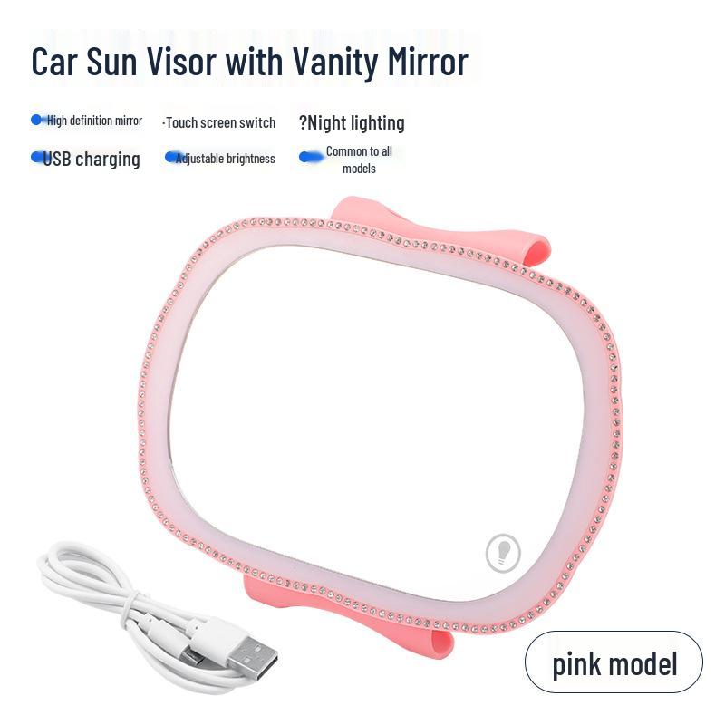 LED Car Vanity Mirror for Passenger Sun Visor