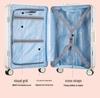 Aluminum Frame Suitcase with Silent Wheels - Wear-Resistant, 24-Inch Boarding Luggage for Students and Travelers