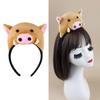 Hairband Pig Ears Pig Furry Plush for Halloween Cosplay Makeup Wash Face Stage Play Hair Hoop Photo Props