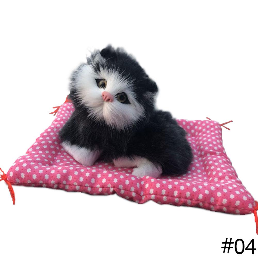 New Simulation Sleeping Cat Animals Display Mold Portable Fake Cat Kittens Doll Ornaments Decoration Kids Gift