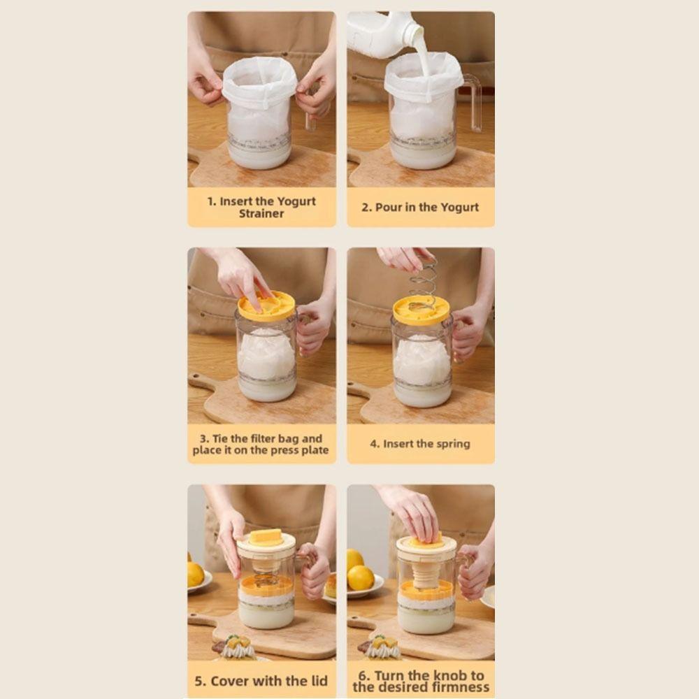 Reusable Whey Separator With Lid Cheese Yogurt Filter Cold Brew Greek Yogurt Strainer Cheese