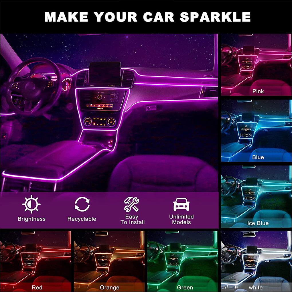 Automotive Strip Light LED Universal Colorful USB Interface Performing Stage Fountain Decorative Atmosphere Lamp