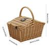 Handmade Wicker Picnics Basket Large Capacity Camping Basket Food Basket for Outdoor Gatherings