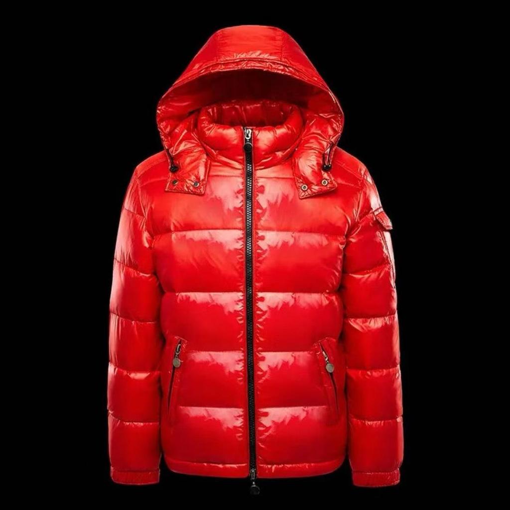 Unisexová lesklá péřová bunda s kapucí - Trendy zimní teplo pro páry
