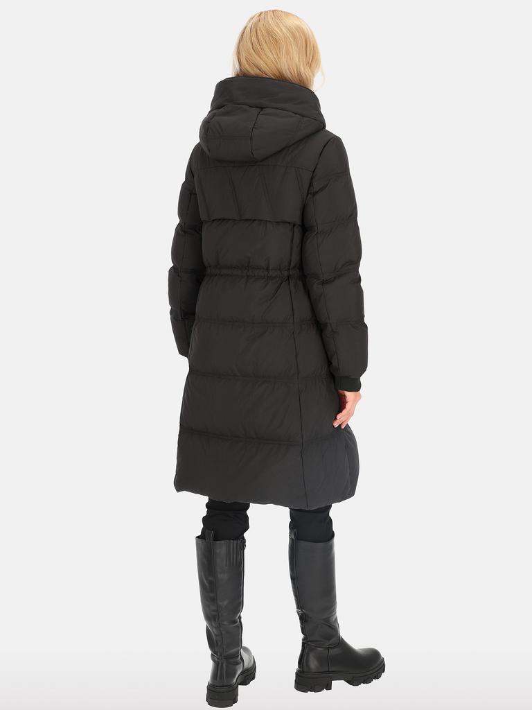 WOMEN' LONG DOWN JACKET WITH DRAWSTRINGS