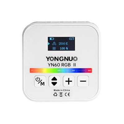 YONGNUO YN60RGB II 6W Vreckové LED svetlo RGB Video lampa Mini fotografické svetlo so 1/4-palcovým závitom