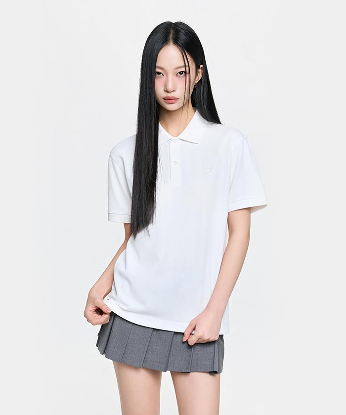 Emelbi Basic Comfortable Fit Collared T-Shirt Ny (Ivory)