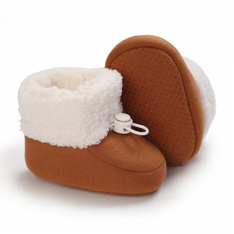 Baby Winter Cotton Shoes With Soft Sole And Magic Tape Closure For Toddler Comfort