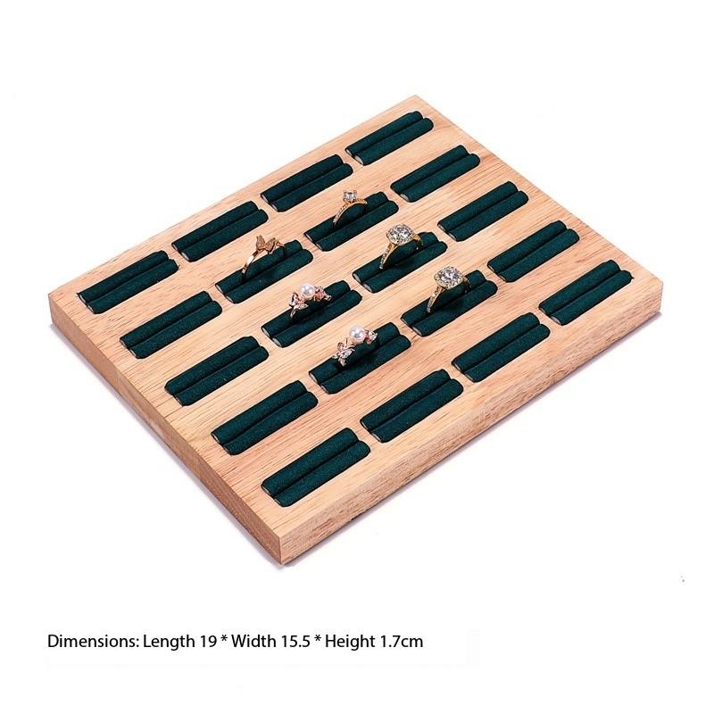 Solid Wood Jewelry Display Tray Ring Earrings Plate Earing Card Jewelry Counter Display Props Rack  Jewelry Boxes and Packaging