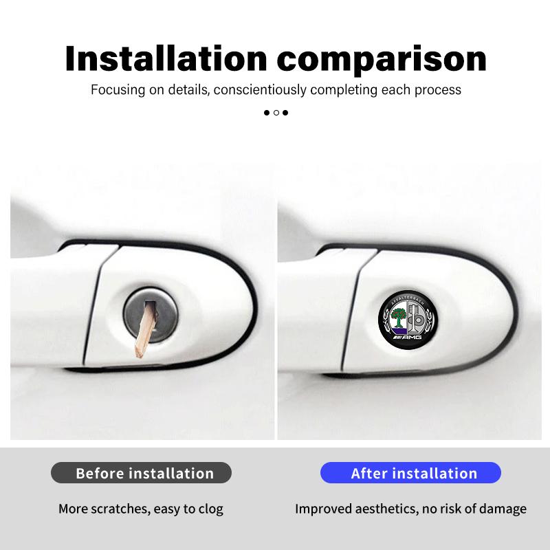 PAD5  For AMG 8/12/20PCS Car Remote Control Key Badge Emblem Stickers Decorat Accessory Benz B-CLASS C-CLASS GLC GLE GLK W190 W201